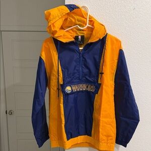 NBA Warriors Kids Raincoat - Blue and Yellow
